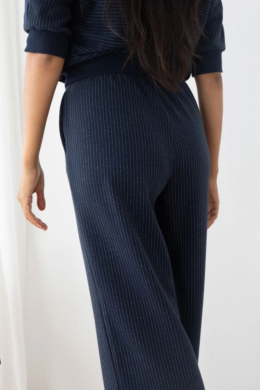 Maipo Diplomatic gestreifte Hose Navy | TWOTHIRDS