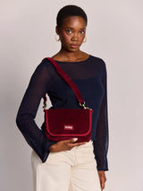 Margault burgundy corduroy Crossbody | Hindbag