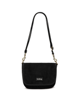 Margault black corduroy Crossbody Bag | Hindbag