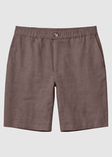 Shorts Regular Linen Man Grey Brown | Mazine