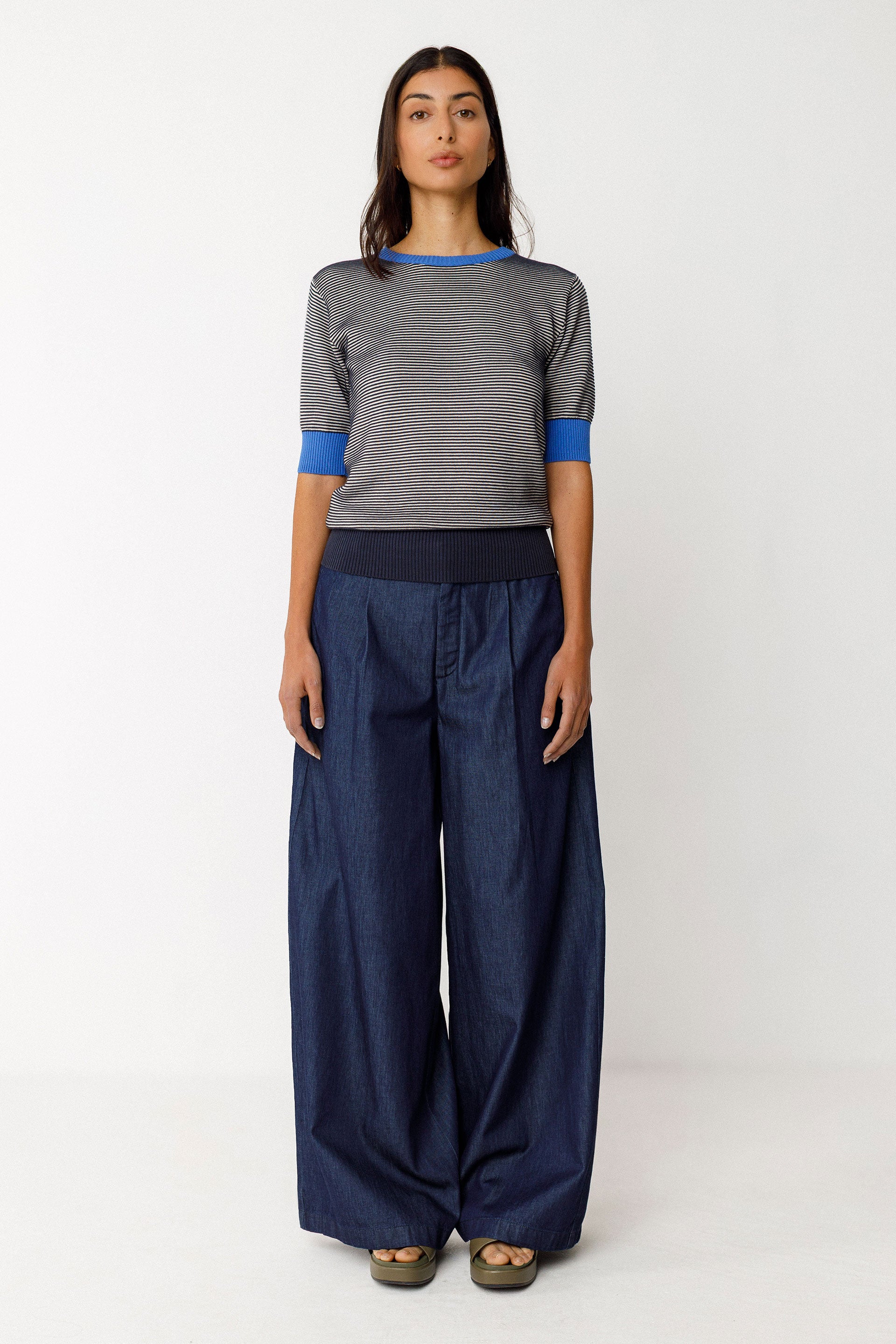 Felpa Mezza Manica Muike Navy Donna Cotone Gots | Skfk