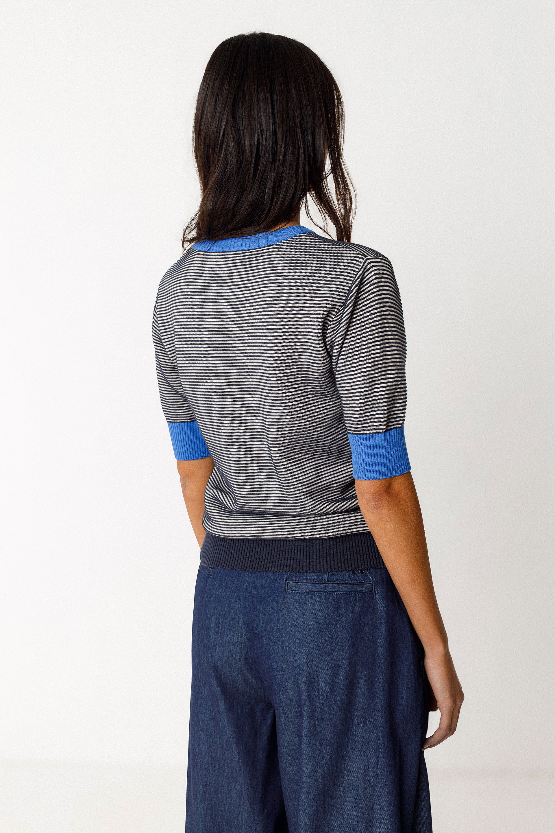Felpa Mezza Manica Muike Navy Donna Cotone Gots | Skfk