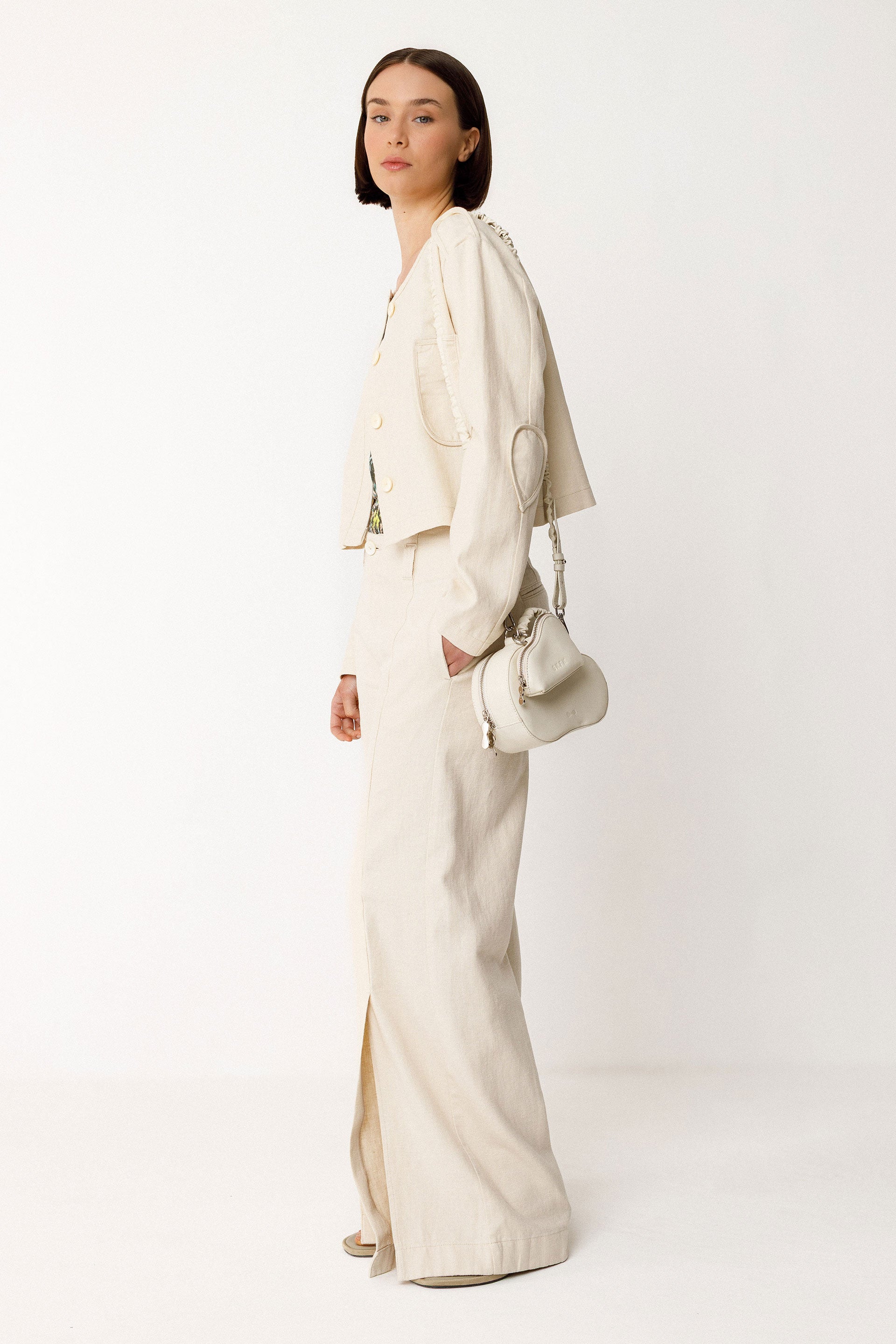 Trouser Narea Ivory Woman | Skfk
