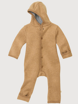 Overall Woolen Hoodie For Baby Caramell | Disana