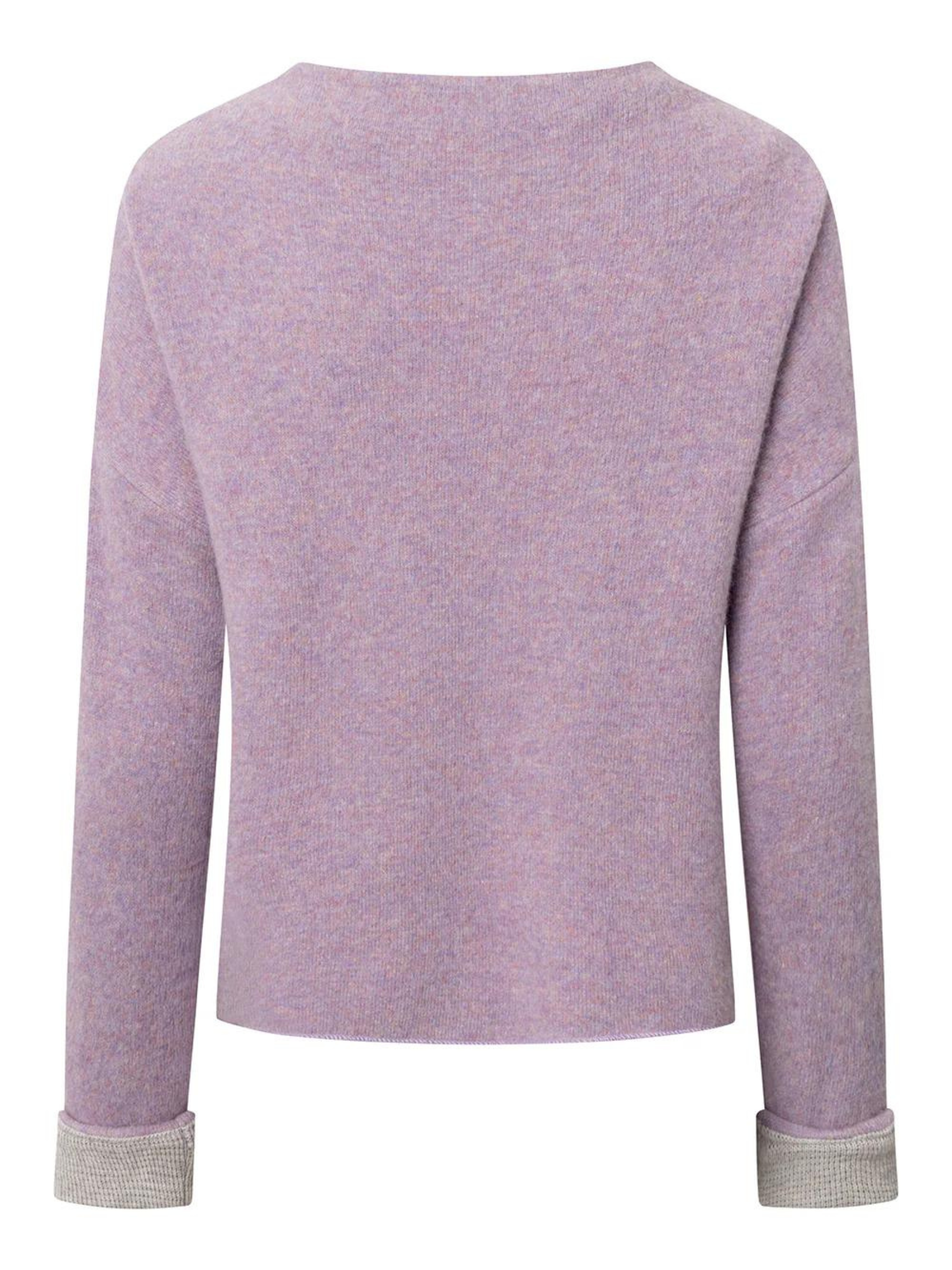 Sweater Nicoletta Purple In Organic Wool | Stapf