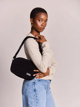 Reporter bag Nino black corduroy | Hindbag