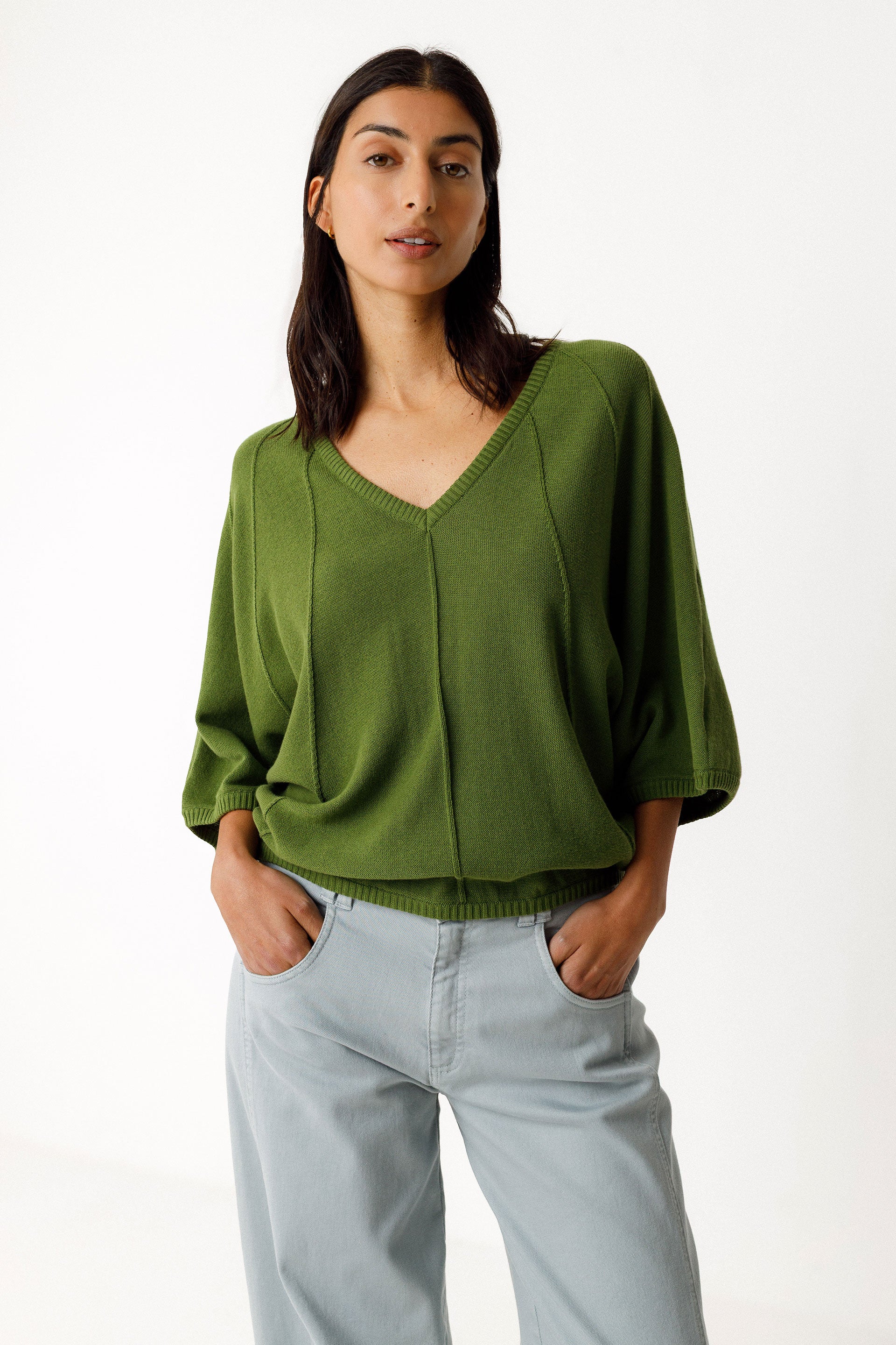 Maglione Olaia Verde Scuro Donna Cotone Gots | Skfk