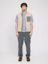 Vest Padded Sherpa Natural/Light Bottle | MAZINE