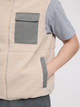 Vest Padded Sherpa Natural/Light Bottle | MAZINE