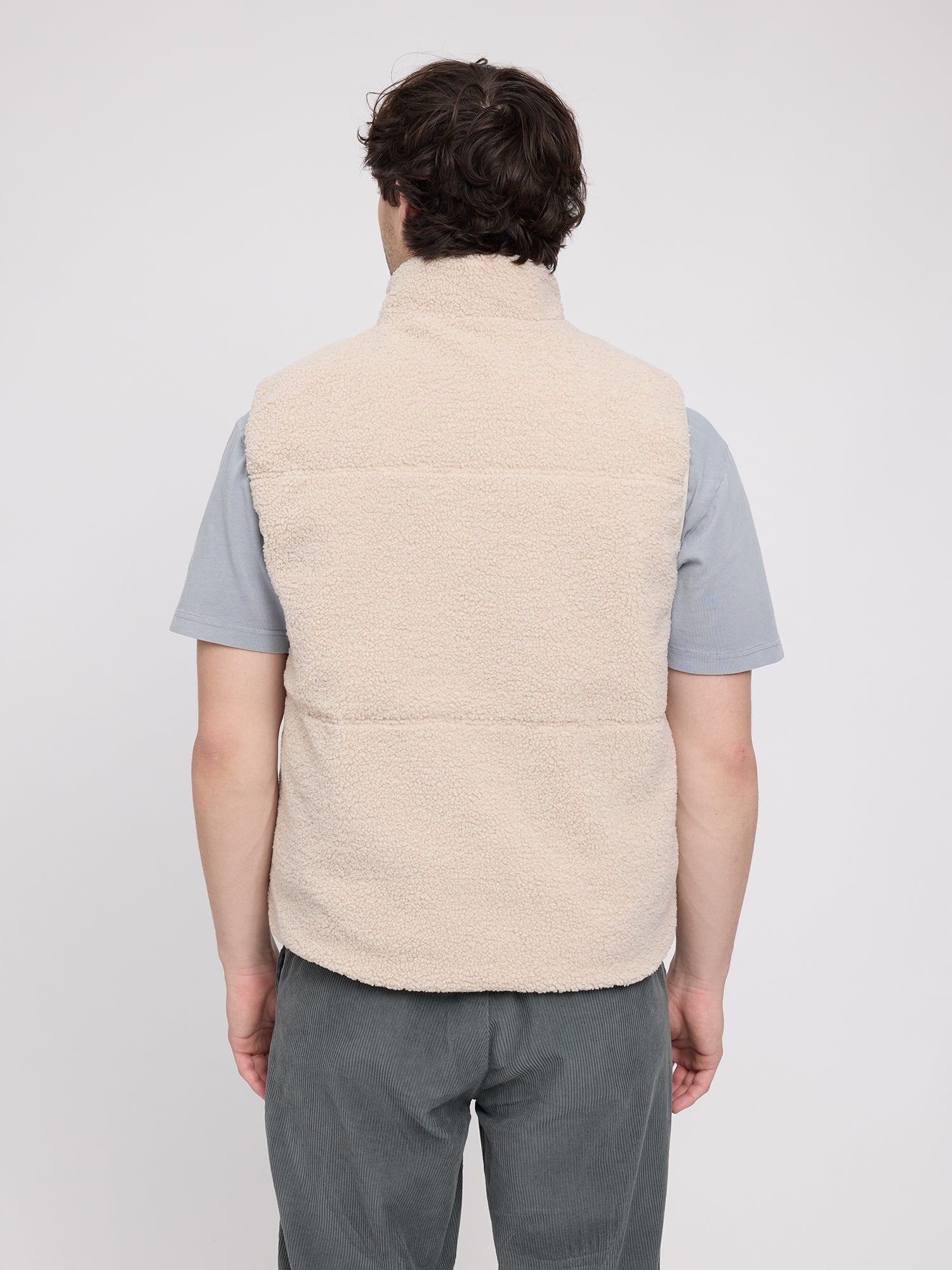 Vest Padded Sherpa Natural/Light Bottle | MAZINE