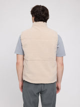 Vest Padded Sherpa Natural/Light Bottle | MAZINE