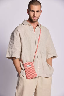 Bill Phone Pouch – Red Stripes | Hindbag