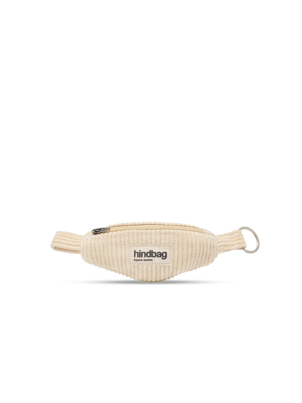 Côme Beige Corduroy Fanny Pack Keychain | Hindbag