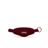 Côme burgundy corduroy key ring | Hindbag