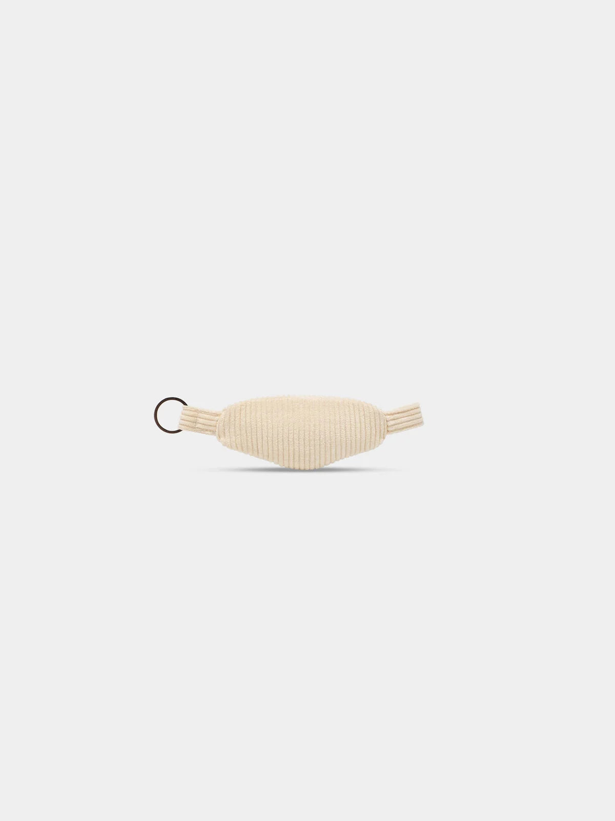 Côme Beige Corduroy Fanny Pack Keychain | Hindbag