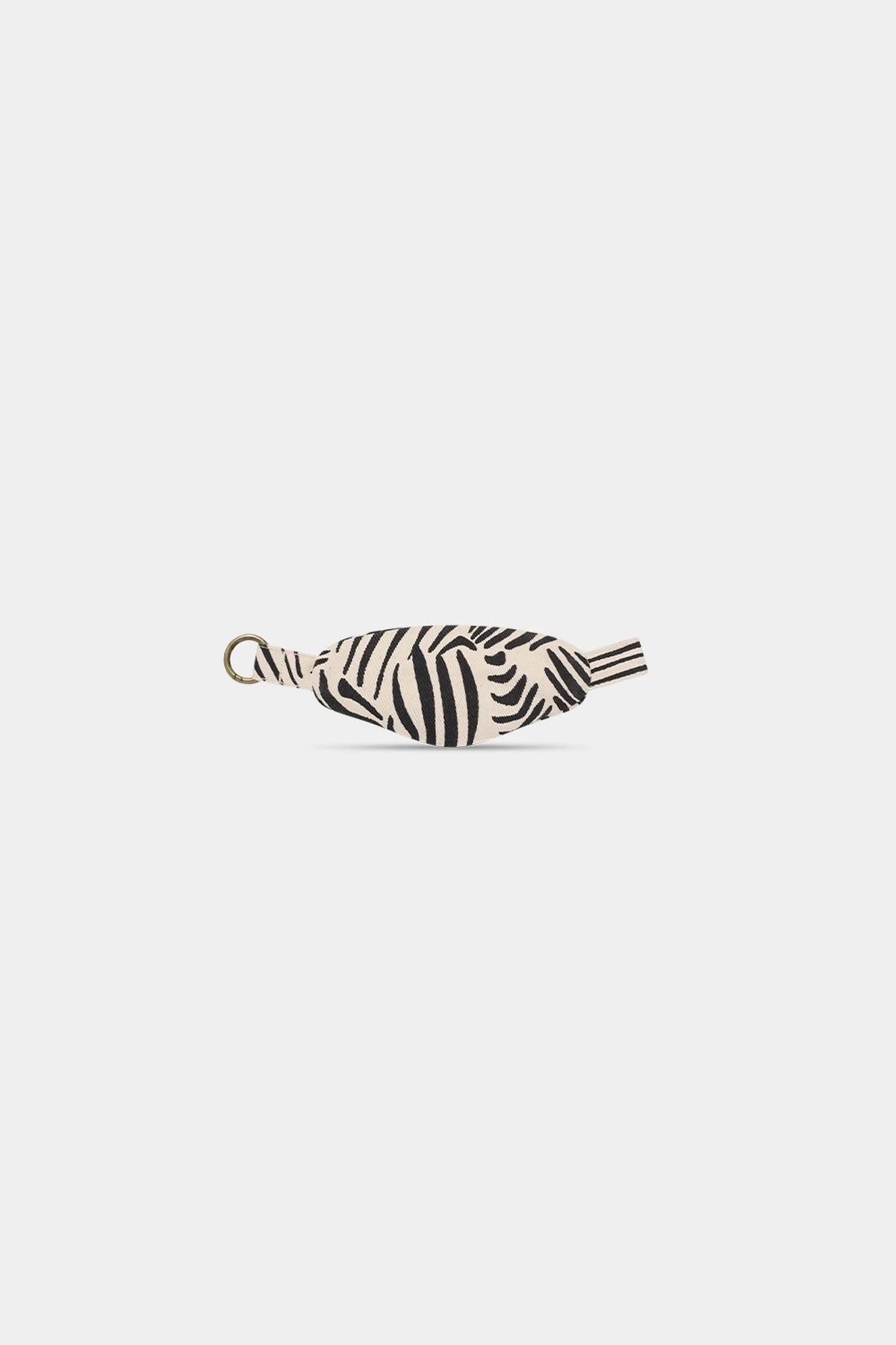 Côme Banana Keychain Ecru Zebra | Hindbag