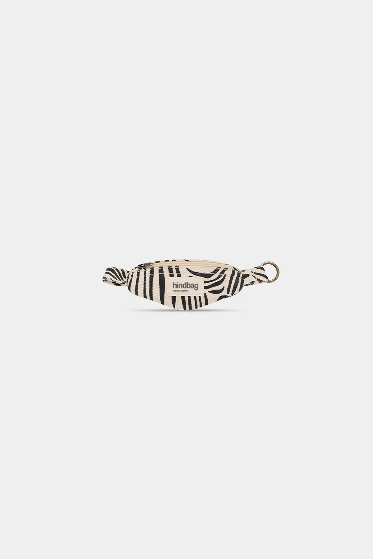 Côme Banana Keychain Ecru Zebra | Hindbag