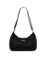 Rosa Large shoulder bag, black corduroy | Hindbag