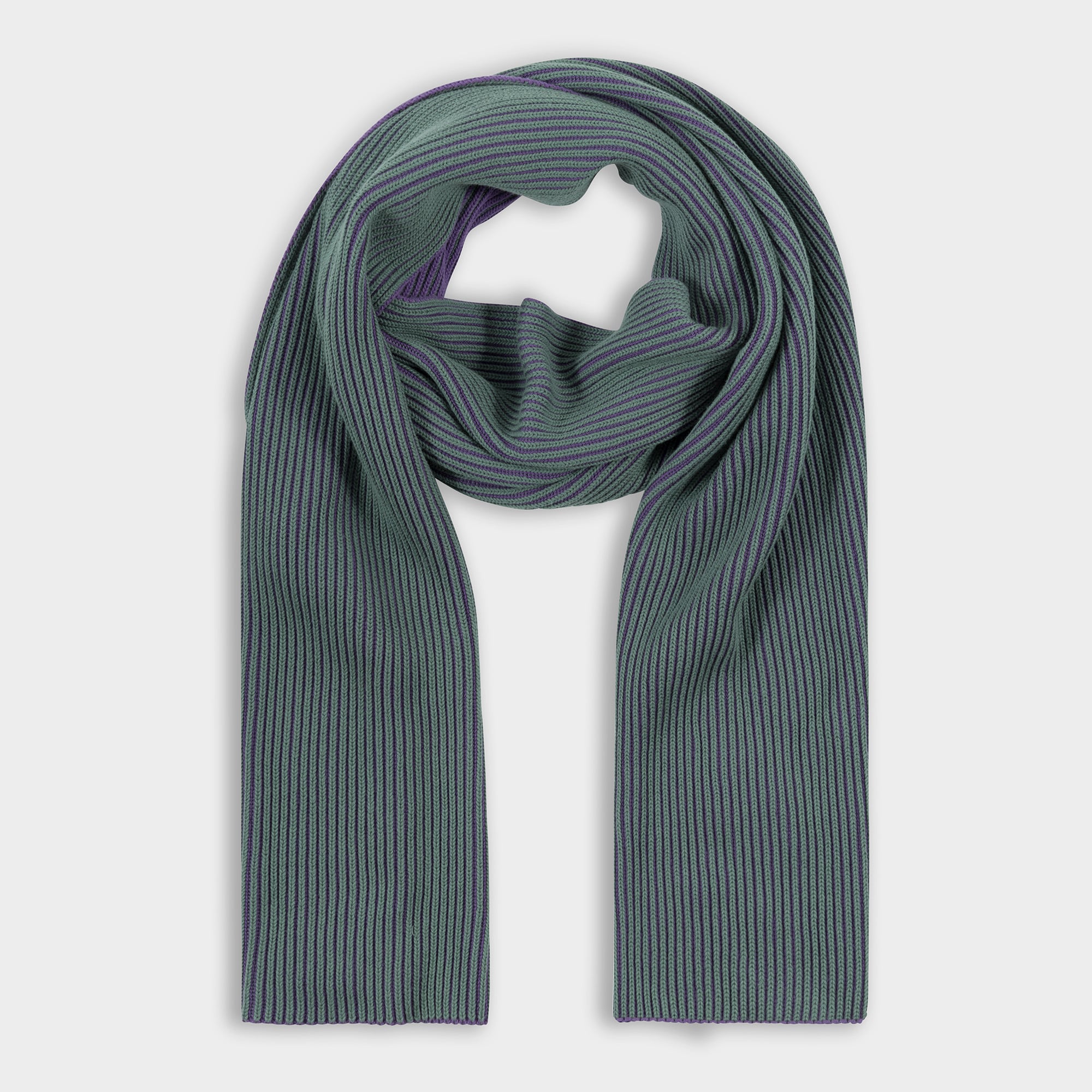 Scarf Norrfors Brioche Purple/Green | DEDICATED