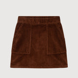 Gonna Majorna in velluto a coste marrone cappuccino | DEDICATED