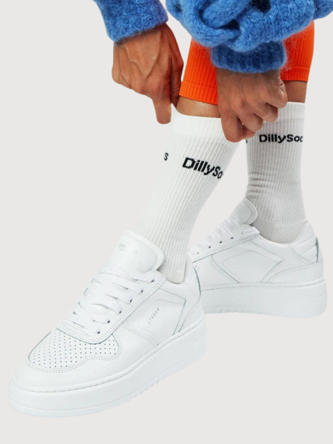 White Logo Socks | Dillysocks