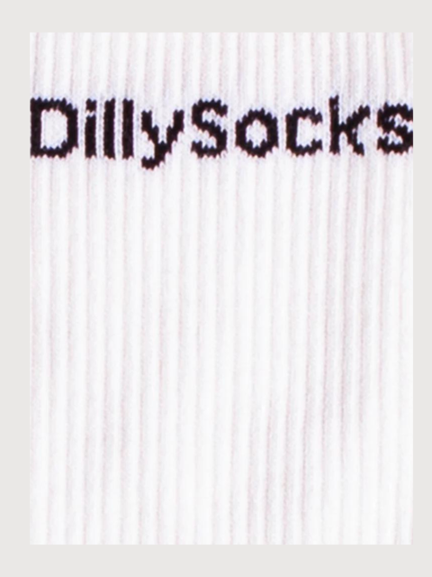 White Logo Socks | Dillysocks