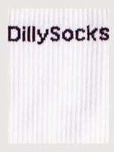 Weiße Logo -Socken | Dillysocks