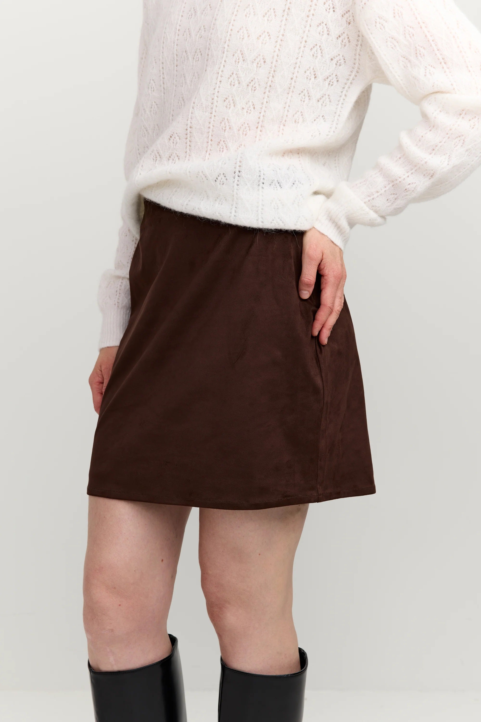 Sue Women's Mini Skirt – Dark Brown | Makia