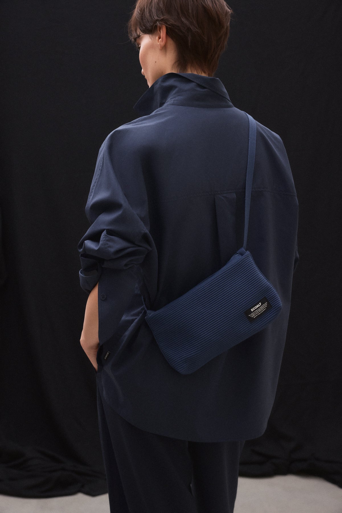 Borsa baguette regolabile Tika Otto blu cobalto | ECOALF