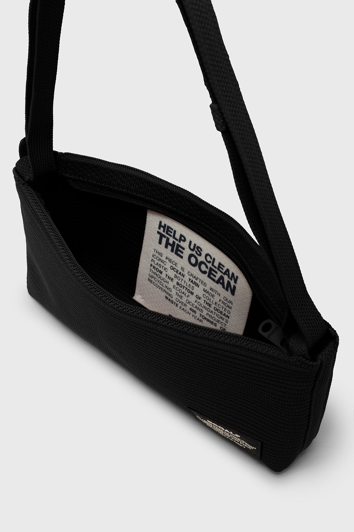 Borsa baguette regolabile Tika Otto nera | ECOALF