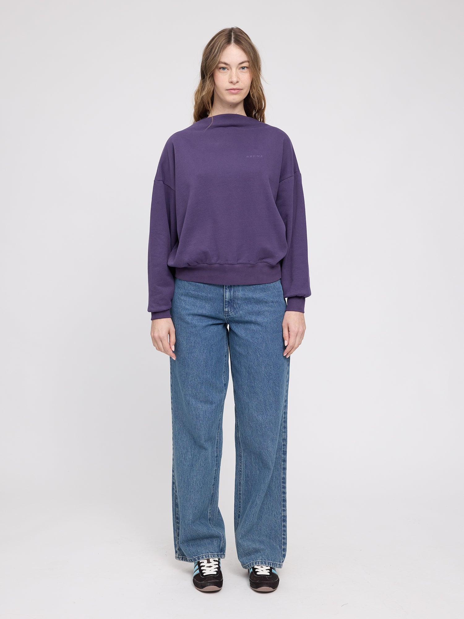 SweatShirt Fleece Turtleneck PurpleIndigo | MAZINE