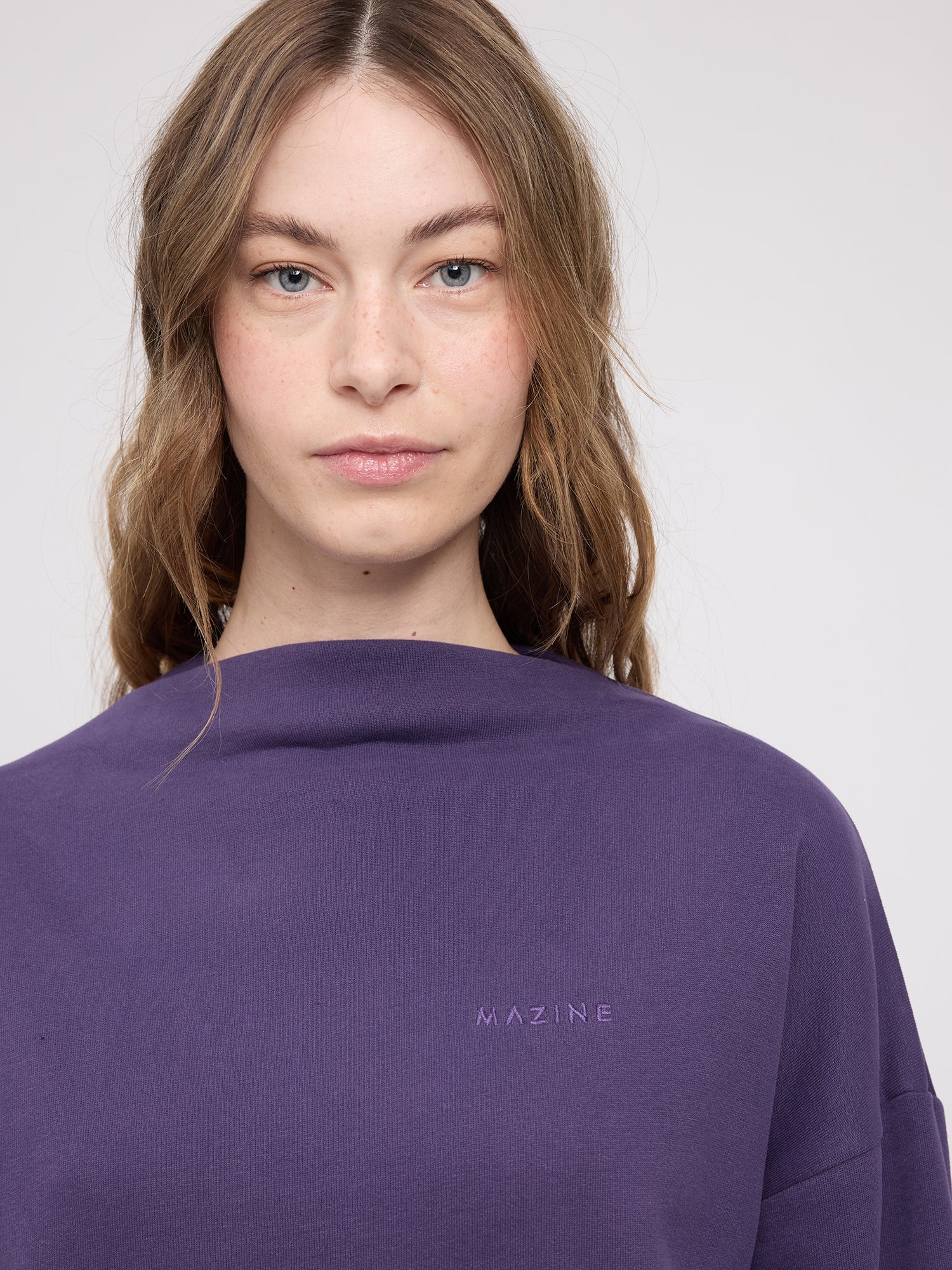 SweatShirt Fleece Turtleneck PurpleIndigo | MAZINE
