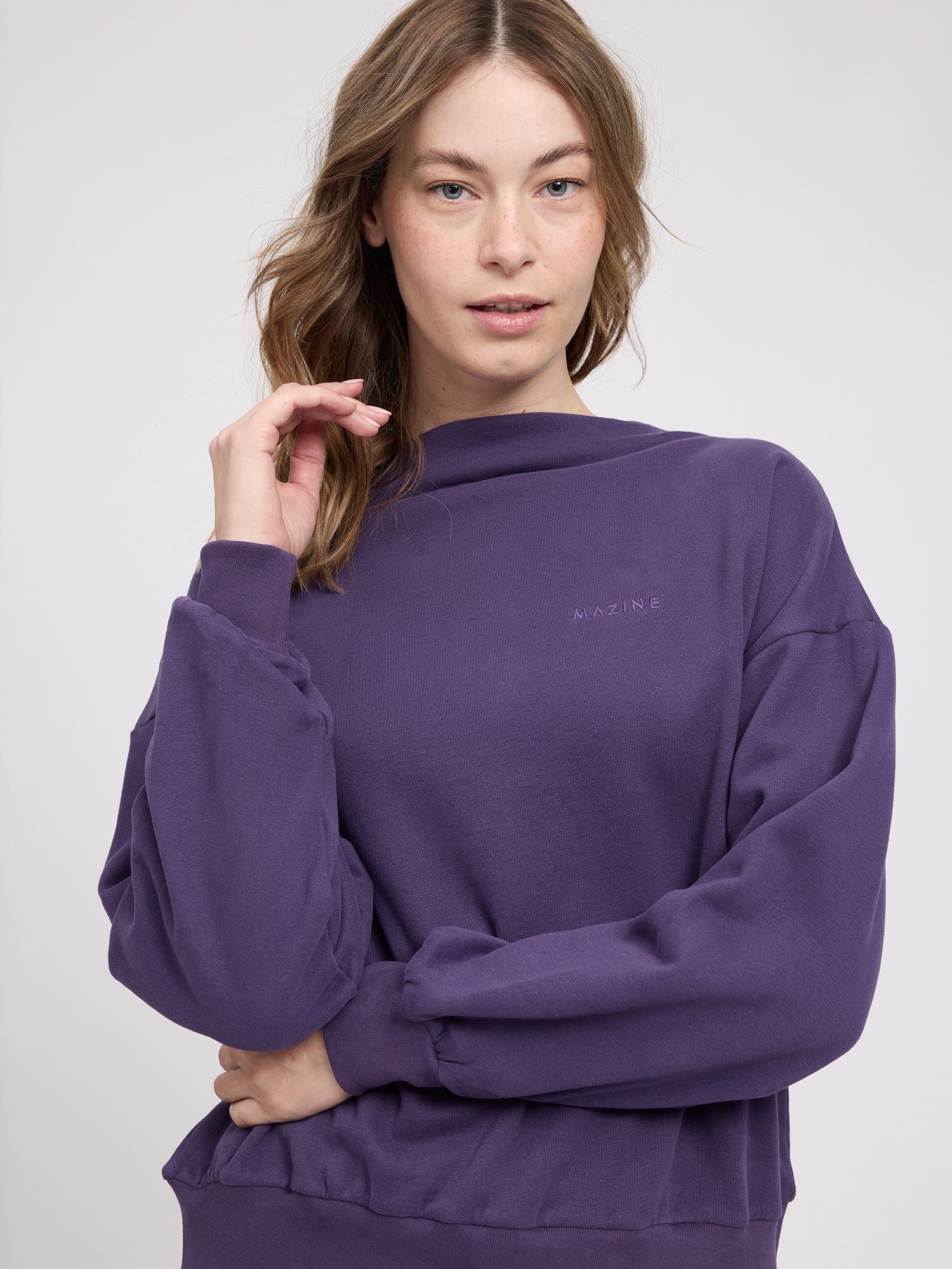 SweatShirt Fleece Turtleneck PurpleIndigo | MAZINE