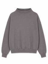 Felpa a Collo Alto Calda Color Fango Donna | MAZINE