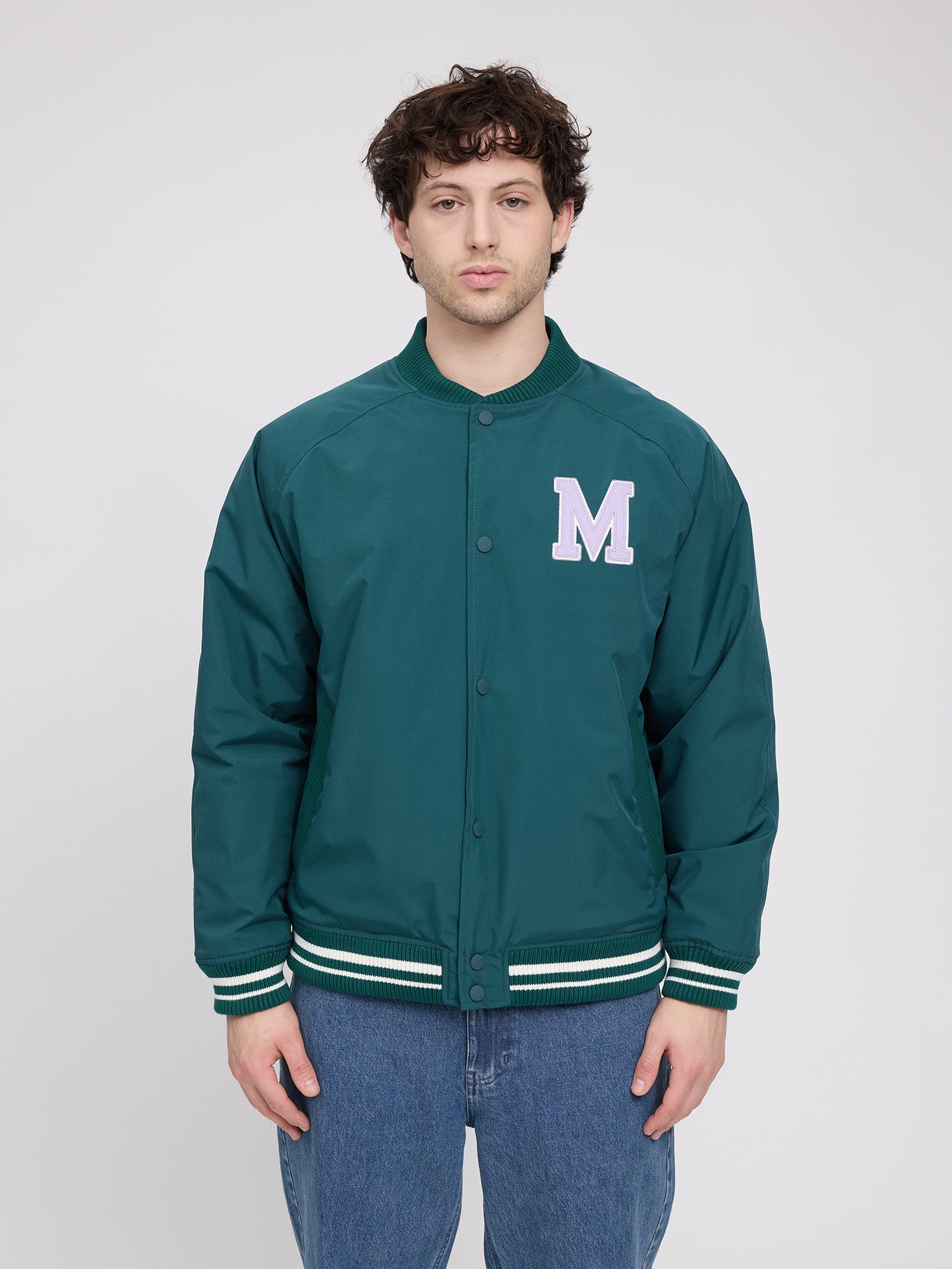 Jacket Varsity Deep Teal Man | MAZINE