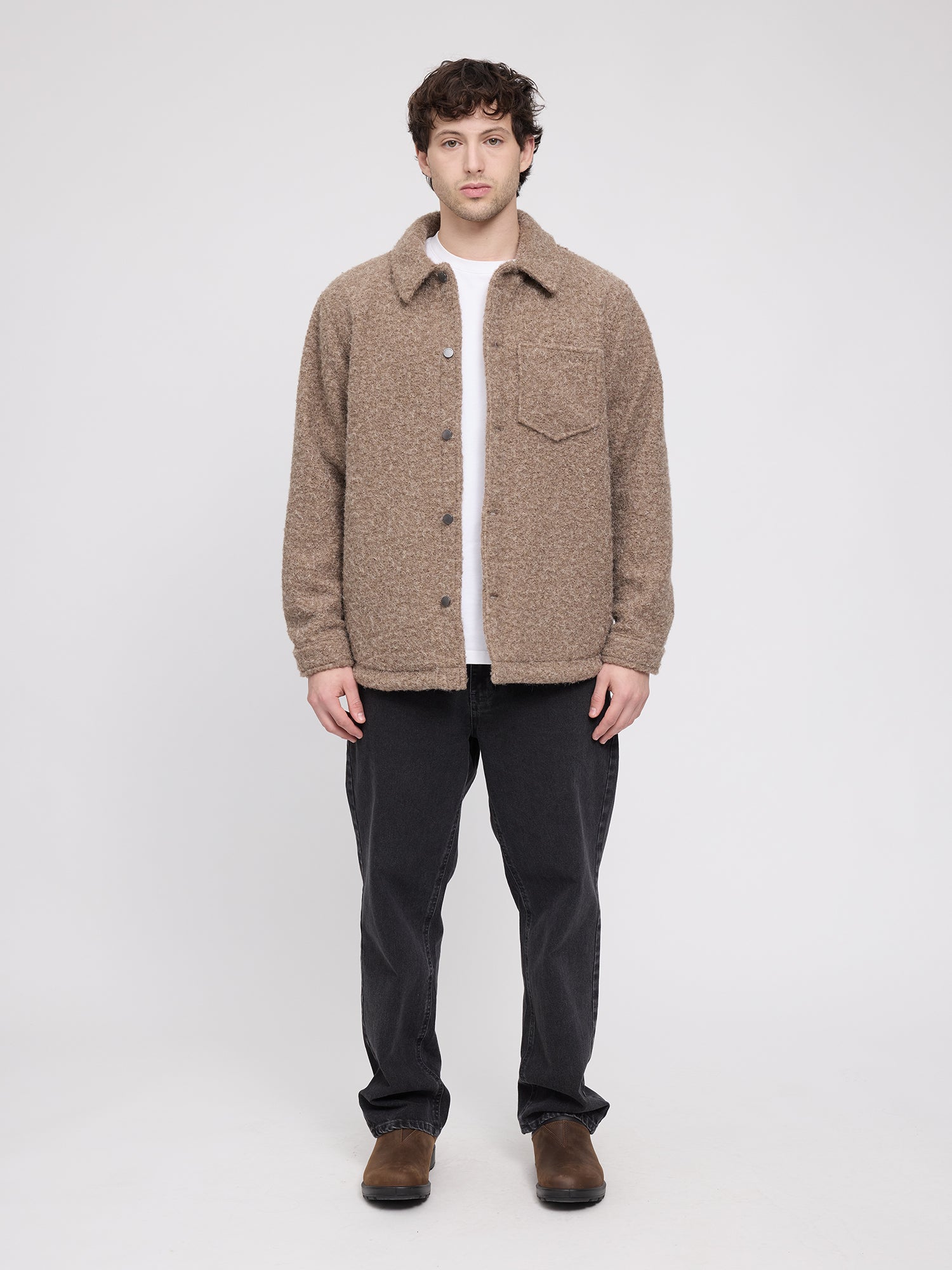 Giacca Uomo Vegan Wool Walnut | MAZINE