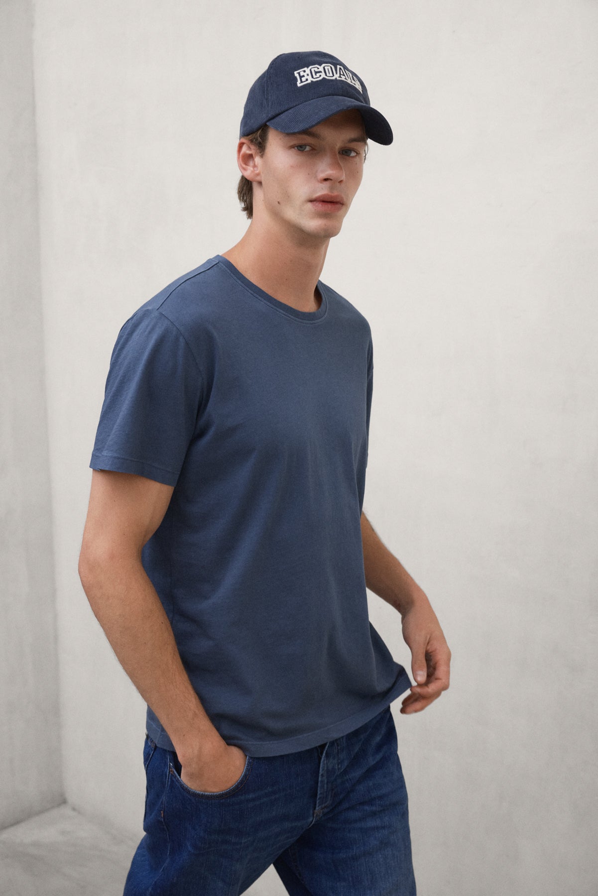 T-shirt Vent da uomo blu acciaio | ECOALF