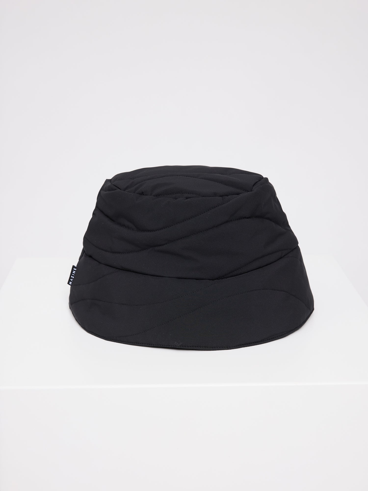 Hat Waves Quilt Padded Bucket Black | Mazine