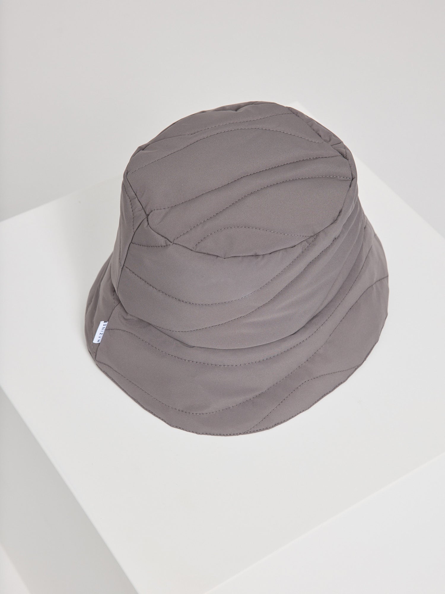 Waves Quilt Padded Bucket Hat Warm Mud | MAZINE