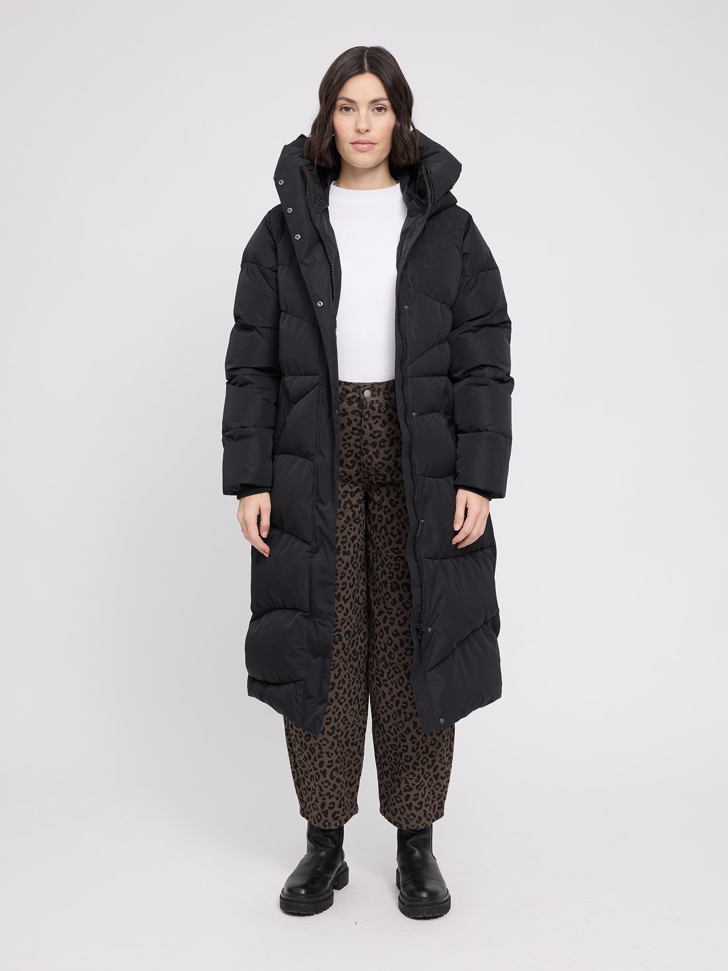 Steppmantel Waves Quilt Puffer Schwarz Damen | MAZINE