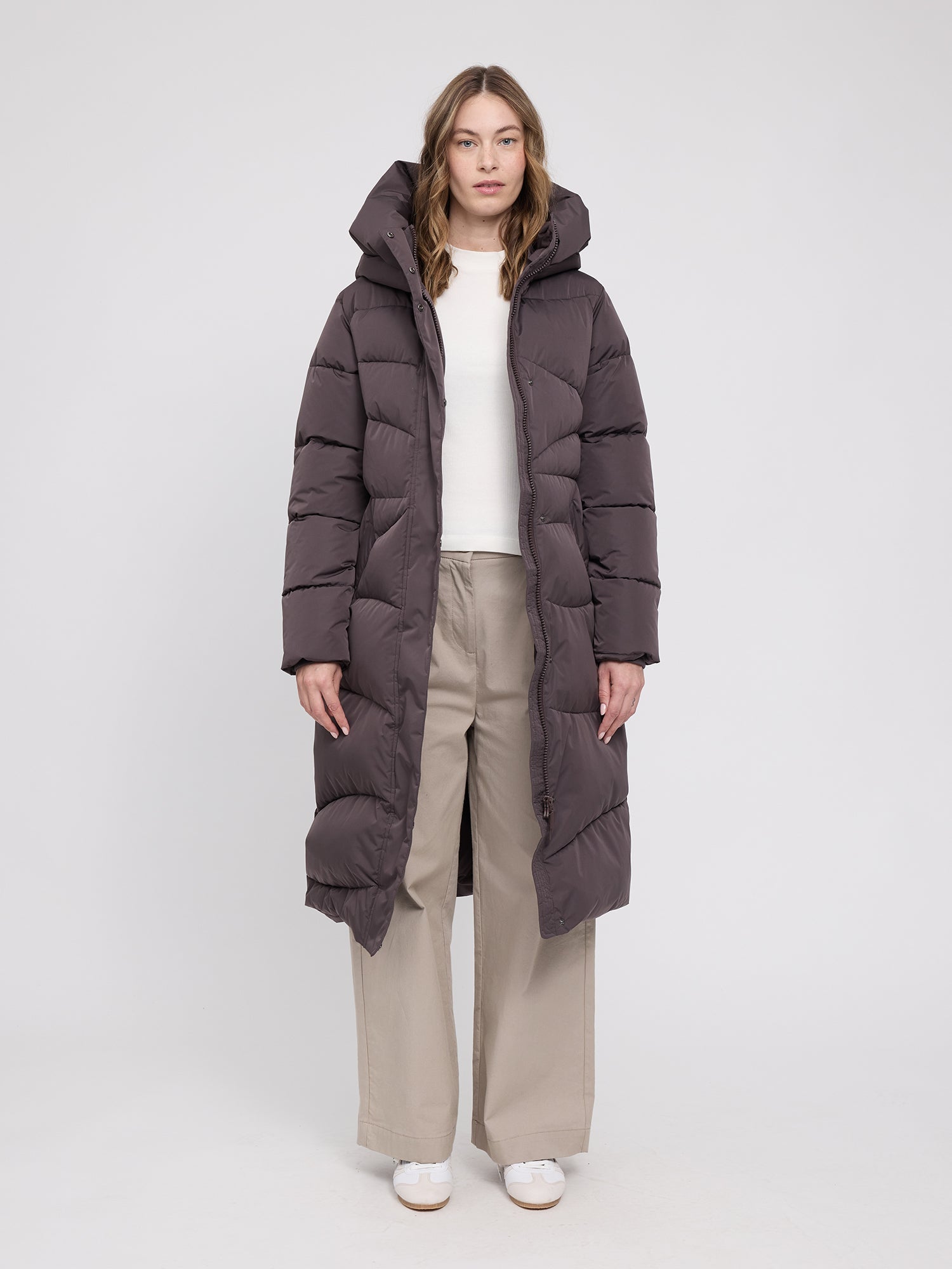 Jacket Waves Quilt Short Puffer Auberginenfarben | MAZINE
