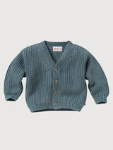 Knitted jacket eucalyptus in organic cotton | People Wear Organic