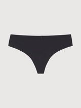 Raven Sport Thong Black in Recycled Polyester | Girlfriend Collective