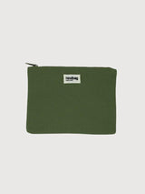 Pouch Ema Olive in Organic Cotton | Hindbag