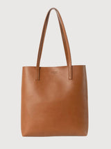 Georgia Cognac Shopper Bag in AppleSkin | O my Bag