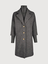Coat Aniela Gray in organic wool | Stapf