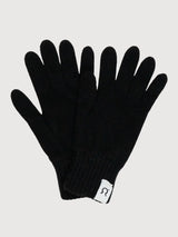 Anita Black Gloves in Regenerated Cashmere | Rifò