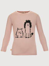 Aura T-shirt Pink Doggie in Eucalyptus Fiber | Cora Happywear