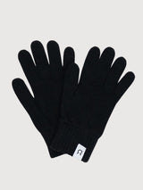 Gloves Black Pier Paolo in regenerated cashmere | Rifò
