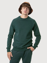 Paolo Sweater Trekkingg Green in Organic Cotton | Re-Bello